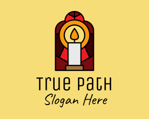 Church Candle Vigil Mosaic  logo design