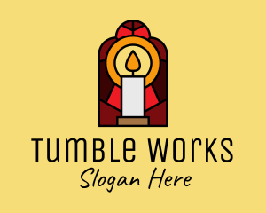 Church Candle Vigil Mosaic  logo design