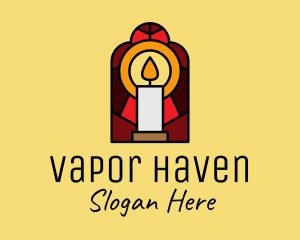 Church Candle Vigil Mosaic  logo design