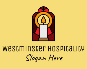 Church Candle Vigil Mosaic  logo design