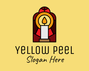 Church Candle Vigil Mosaic  logo design