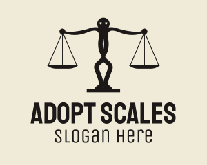 Scale Person Justice logo design