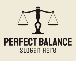 Scale Person Justice logo design