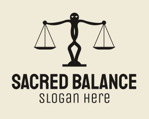 Scale Person Justice logo design