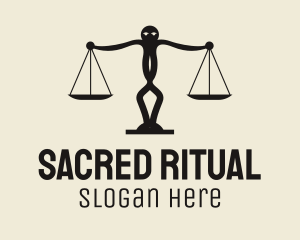 Scale Person Justice logo design