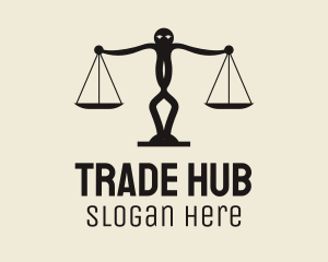 Scale Person Justice logo design