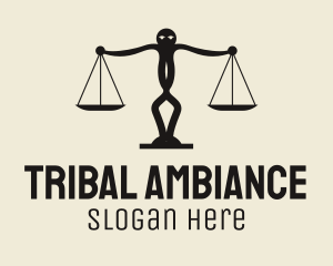 Scale Person Justice logo design