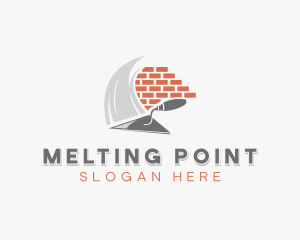 Brick Trowel Plastering Construction logo design