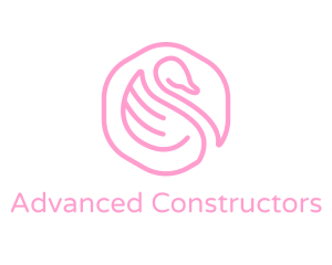 Minimalist Pink Swan logo design