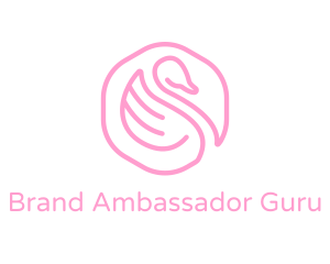 Minimalist Pink Swan logo design