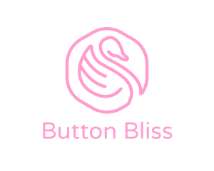 Minimalist Pink Swan logo design