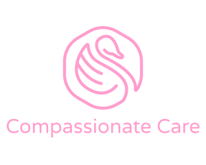 Minimalist Pink Swan logo design