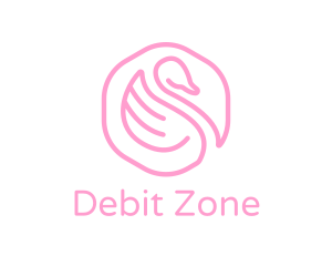 Minimalist Pink Swan logo design