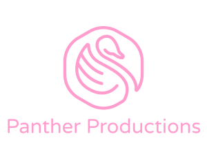 Minimalist Pink Swan logo design