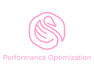 Minimalist Pink Swan logo design