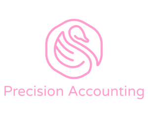 Minimalist Pink Swan logo design