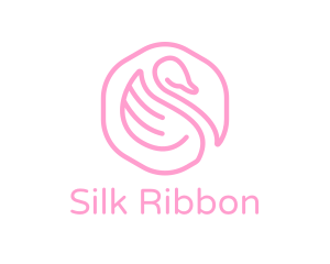 Minimalist Pink Swan logo design