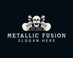 Skull Metal Band logo design