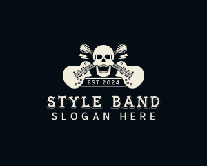 Skull Metal Band logo design