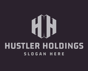 Enterprise Letter H & H logo design