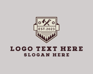 Rustic Woodworking Tools Logo