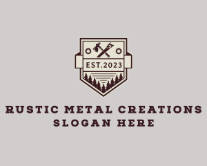 Rustic Woodworking Tools logo design