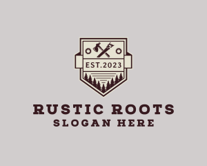 Rustic Woodworking Tools logo design