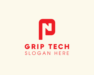 Tech Software N & P Monogram logo design