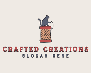 Cat Thread Yarn logo design