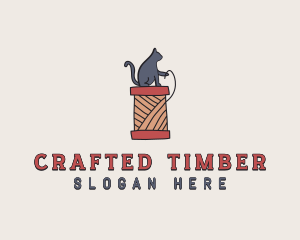 Cat Thread Yarn logo design