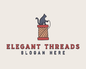 Cat Thread Yarn logo design