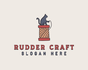 Cat Thread Yarn logo design