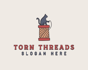 Cat Thread Yarn logo design