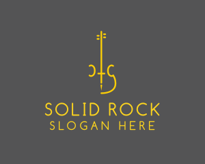 String Guitar Instrument logo design