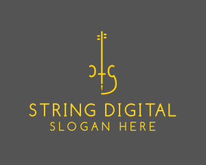 String Guitar Instrument logo design