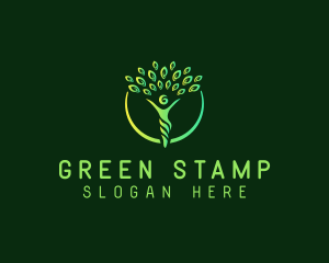 Human Tree Wellness logo design