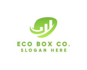 Eco Graph Chart logo design