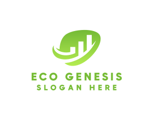 Eco Graph Chart logo design