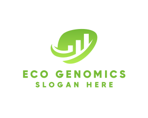 Eco Graph Chart logo design