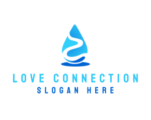 River Water Droplet Logo