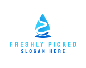 River Water Droplet logo design