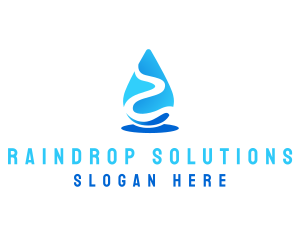 River Water Droplet logo