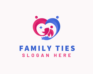 Heart Family Parenting logo design