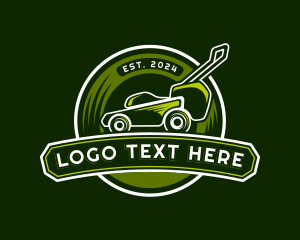 Lawn Mower Grass Landscaping logo