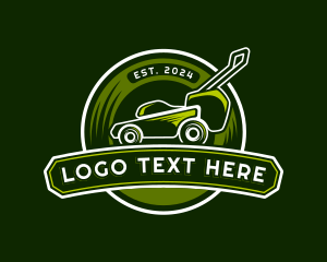 Lawn Mower Grass Landscaping Logo