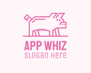 Pink Pig Farm logo design