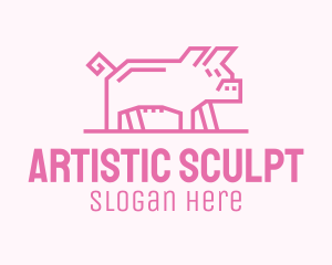 Pink Pig Farm logo design