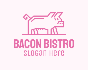 Pink Pig Farm logo design