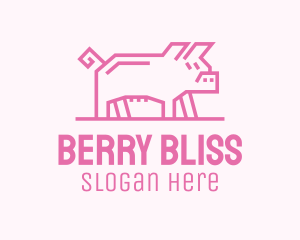 Pink Pig Farm logo design