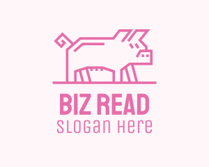 Pink Pig Farm logo design